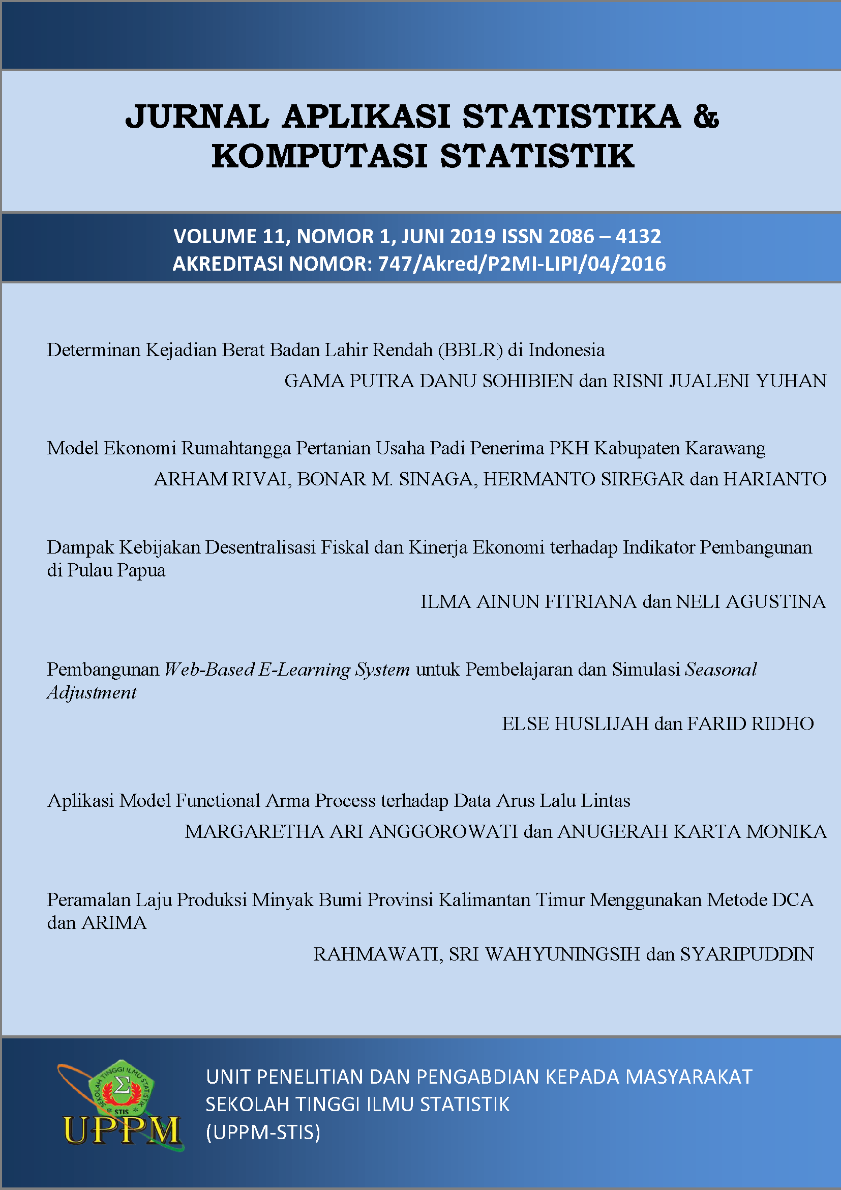 					View Vol. 11 No. 1 (2019): Journal of Statistical Application and Computational Statistics
				