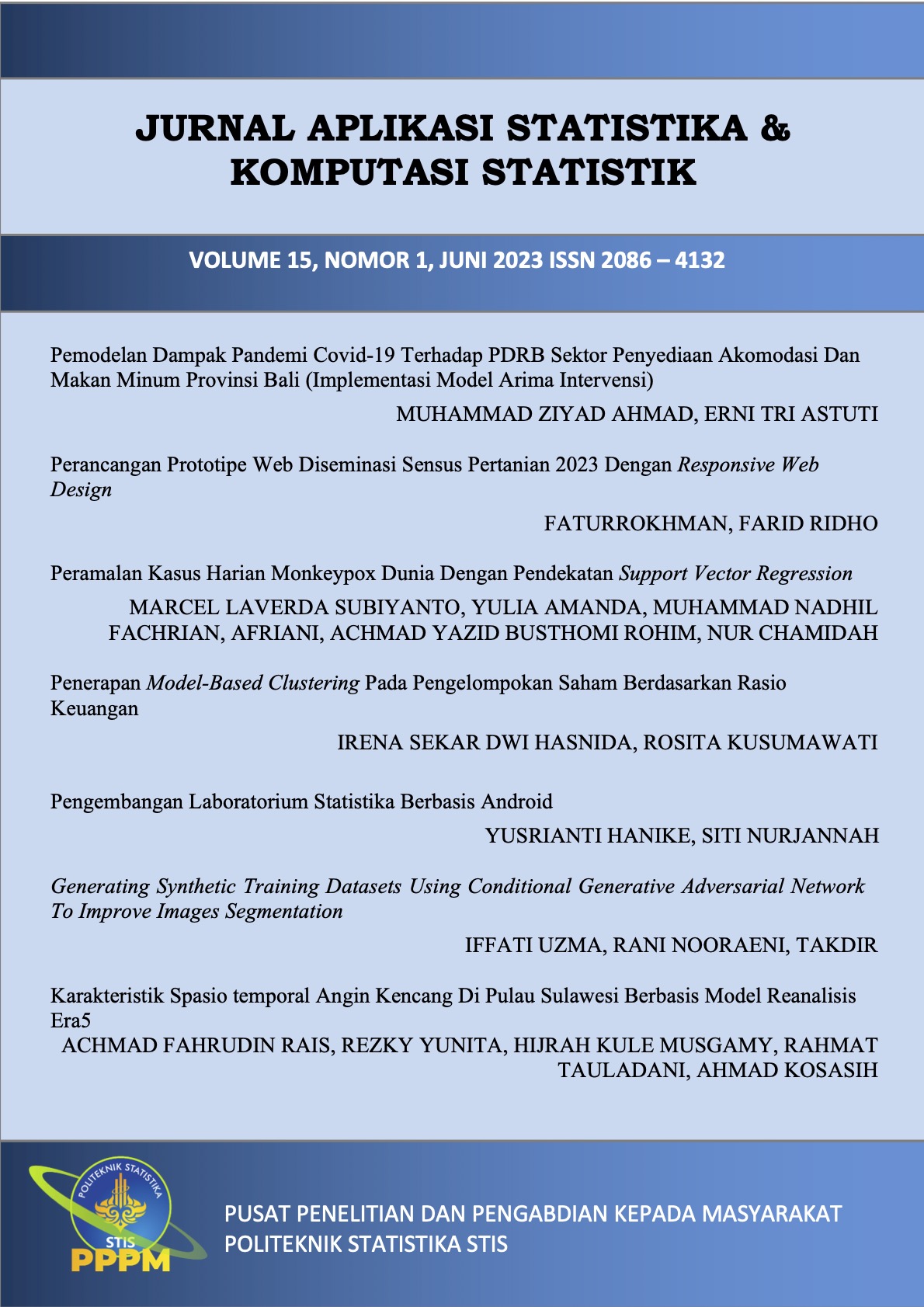 					View Vol. 15 No. 1 (2023): Journal of Statistical Application and Computational Statistics
				