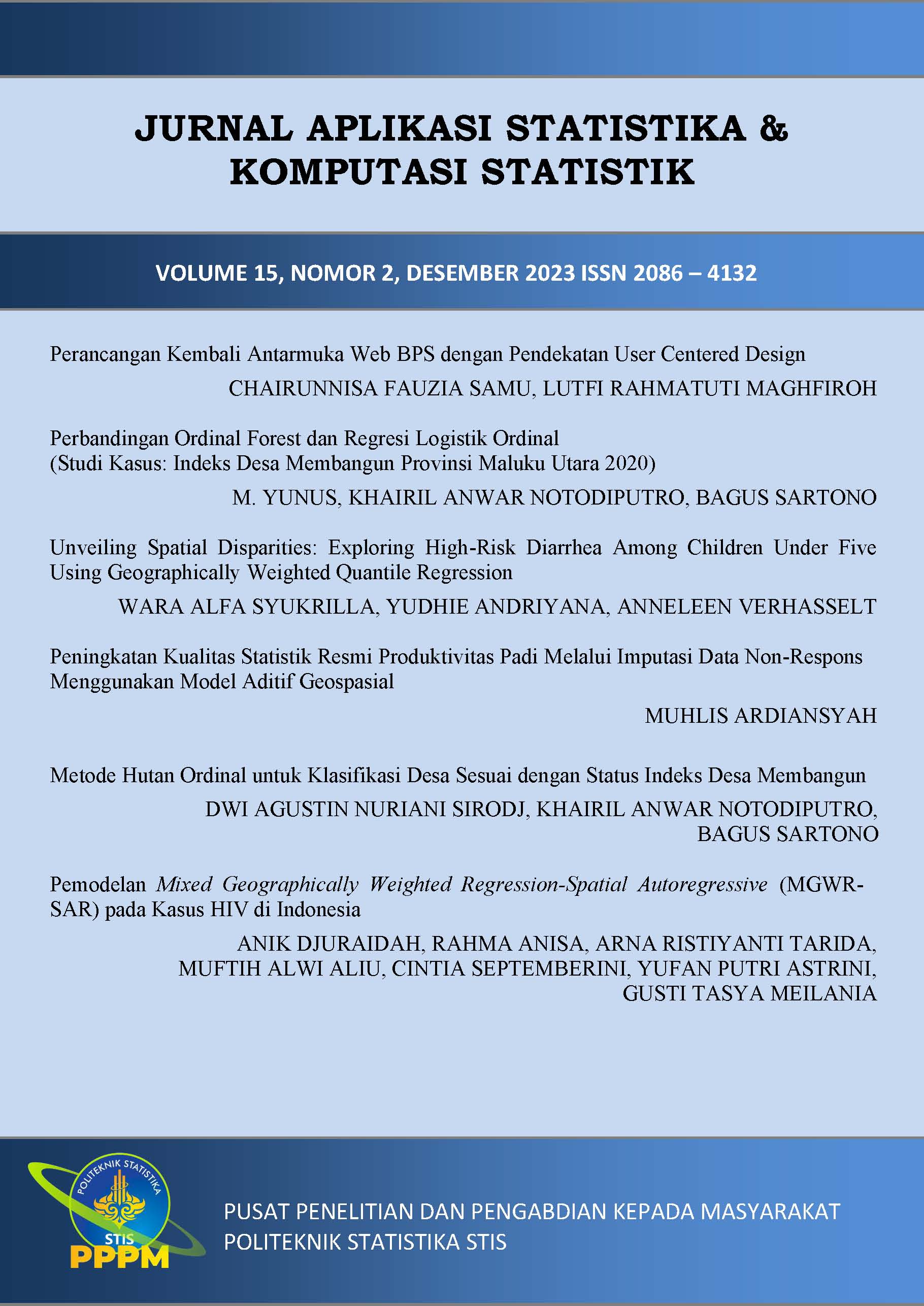 					View Vol. 15 No. 2 (2023): Journal of Statistical Application and Computational Statistics
				